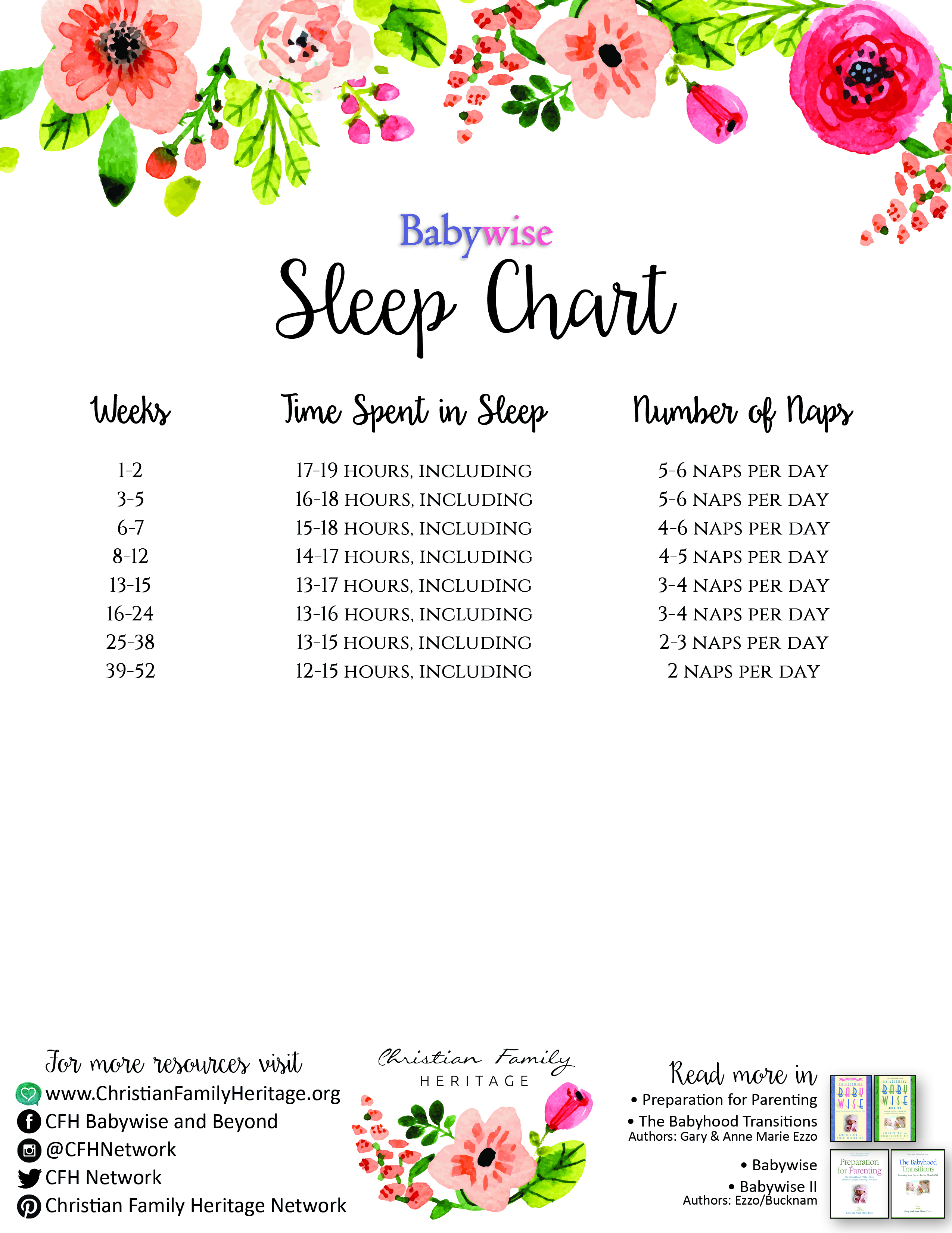 Babywise Schedule Chart