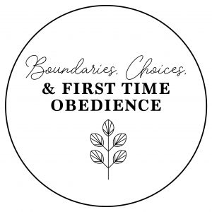 Boundaries, Choices & First Time Obedience